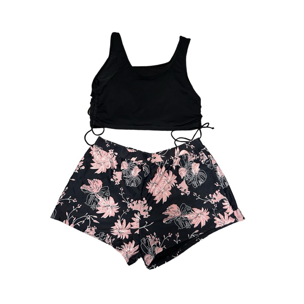 SHEIN CURVE Draw String Side,  Floral Print swimsuit 🩱
